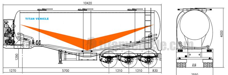 Tri Axle 40 CBM Bulk Cement Trailer for Sale | 2023 Bulk Cement Tanker Truck Trailers