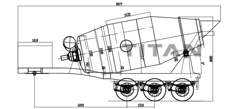 3 Axle Cement Mixer Trailer for Sale In Guyana