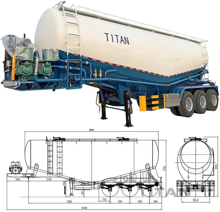 2024 Cement Tanker Truck Trailer for Sale In Dominican