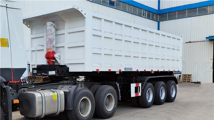 Triple Axles 60 Tonne Semi End Dump Trailer Capacity for Sale Dominican