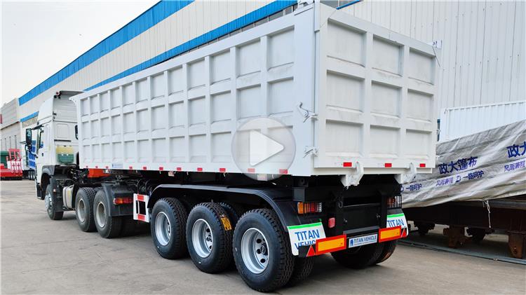 Triple Axles 60 Tonne Semi End Dump Trailer Capacity for Sale Dominican