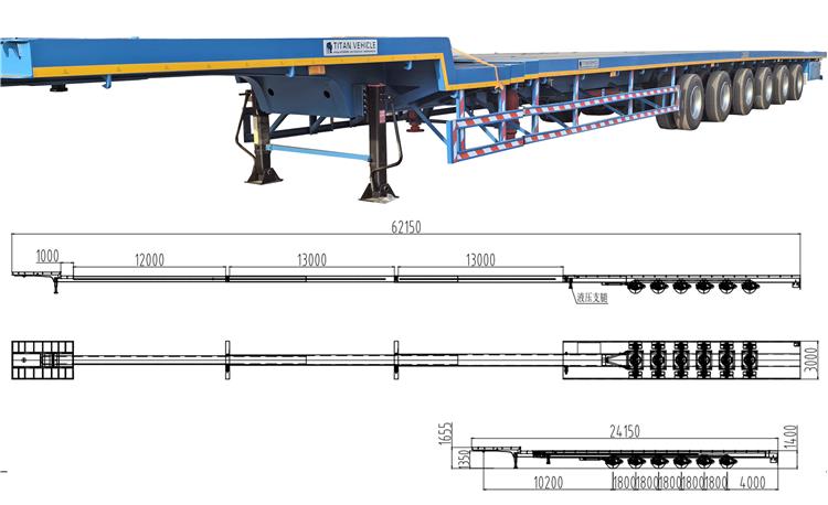 62m Extendable Semi Trailer for Sale In Philippines