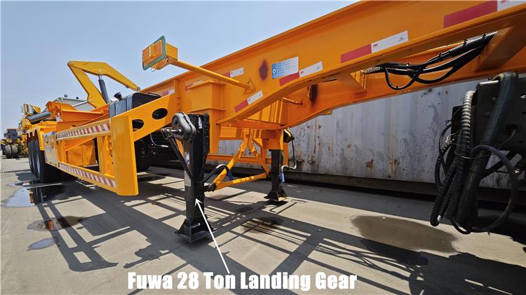 40 foot Side Loader Trailer with 37 Ton Capacity Crane