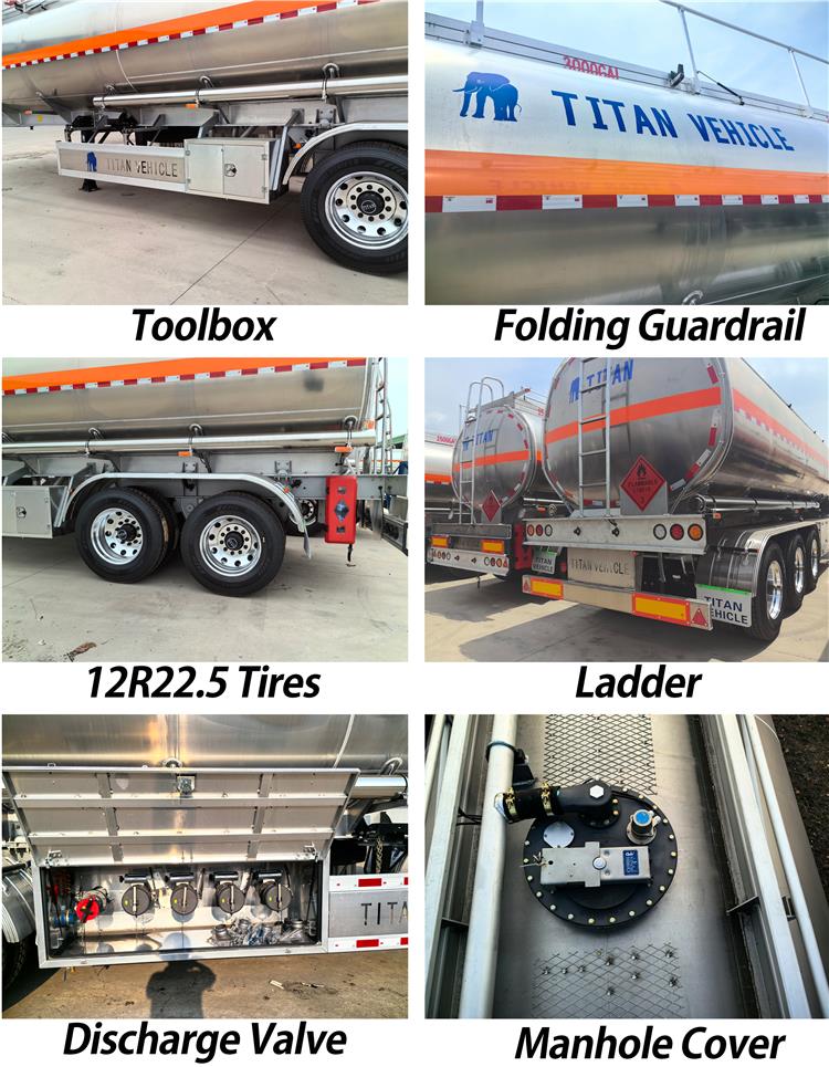 2 Axle Aluminum Tanker Trailer for Sale In Costa Rica