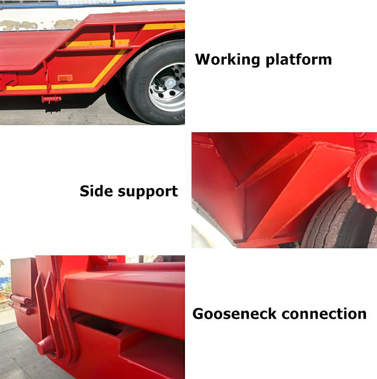 4 Axle Removable Gooseneck 100 Ton Lowboy Trailer for Sale