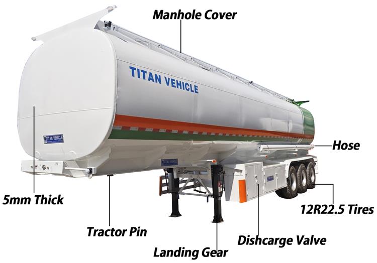 45,000L Fuel Tanker Semi Trailer for Sale In Jamaica - Crude Oil Tanker Trailer for Sale