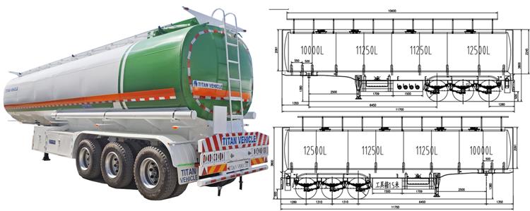45,000L Fuel Tanker Semi Trailer for Sale In Jamaica - Crude Oil Tanker Trailer for Sale