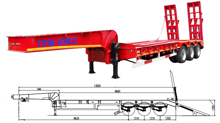 3 Axle 60 Ton Semi Low Loader Trailers for Sale in Jamaica