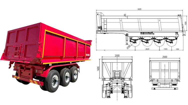 End Dump Dumper Truck Semi Trailers for Sale in Jamaica