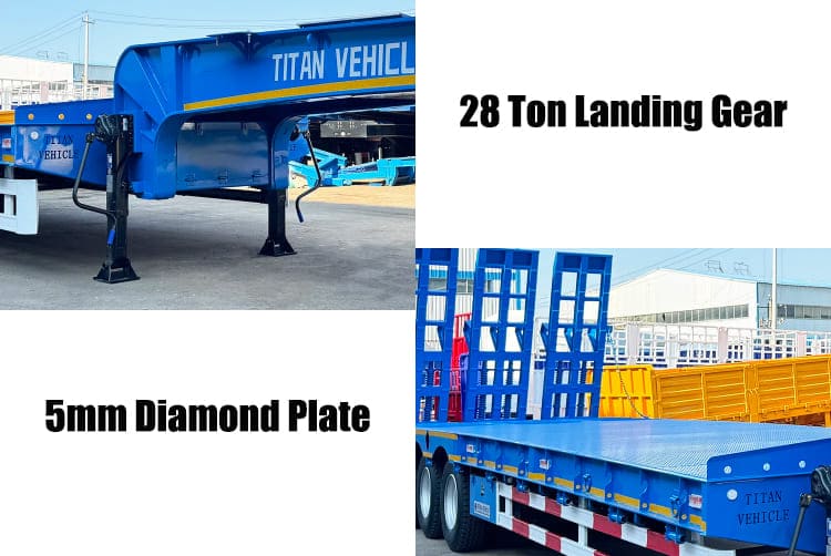 3 Axle 40 Feet Semi Lowbed Truck Trailer Price for Sale in Tanzania
