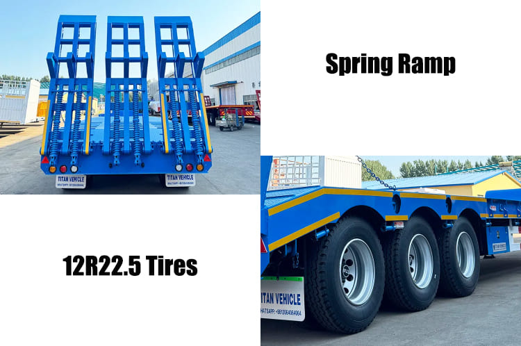 3 Axle 40 Feet Semi Lowbed Truck Trailer Price for Sale in Tanzania