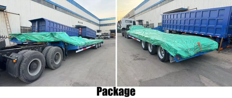 3 Axle 40 Feet Semi Lowbed Truck Trailer Price for Sale in Tanzania