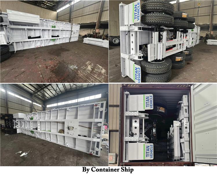 60 Ton 3 Axle Drop Side Semi Trailer for Sale | Trailer with Drop Side In Tanzania