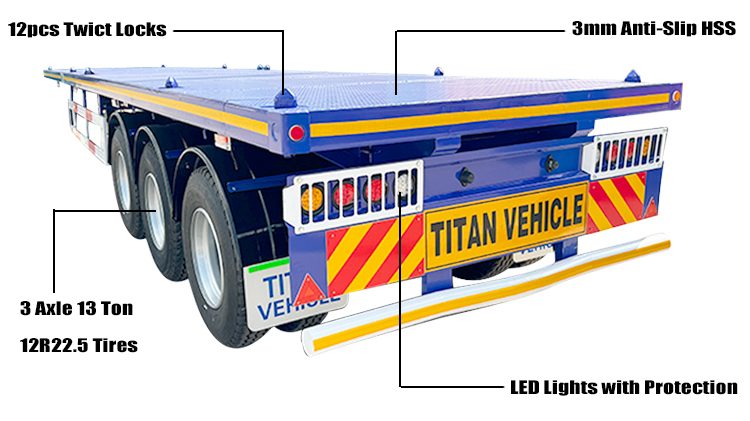 Flat Bed Trailer Price | Heavy Duty 40 Ft Semi Flatbed Trailer for Sale in Zimbabwe