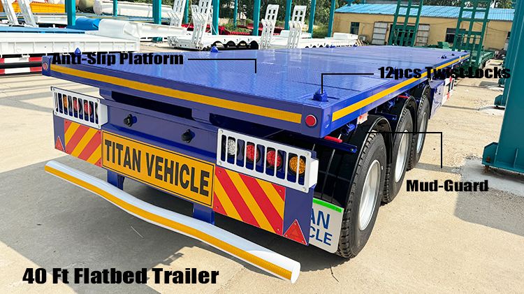 Flat Bed Trailer Price | Heavy Duty 40 Ft Semi Flatbed Trailer for Sale in Zimbabwe