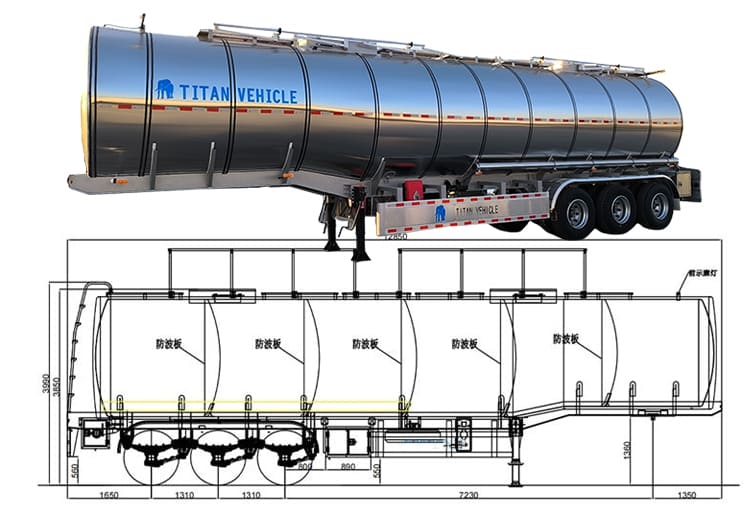 Stainless Steel Chemical Fuel Tanker Semi Trailer Price for Sale in Zimbabwe