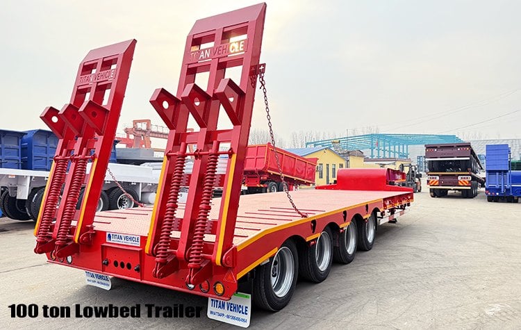 4 Axle 100 Ton Lowbed Low Loader Trailer for Sale Price in Zimbabwe