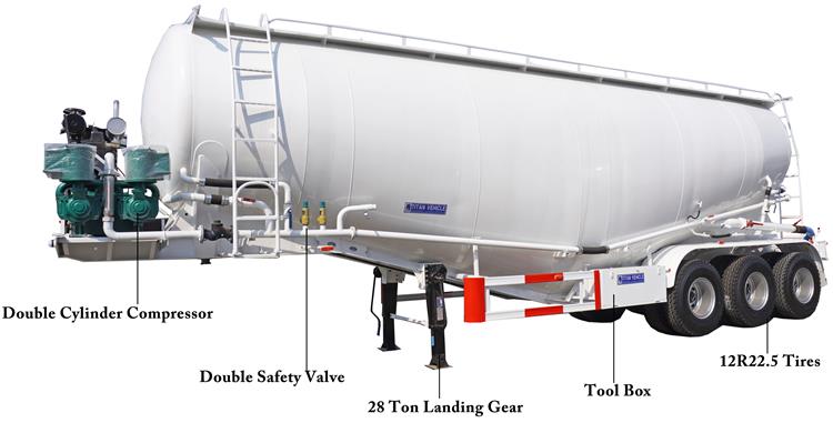 3 Axle Cement Tanker Trailer for Sale In Guam Hagatna