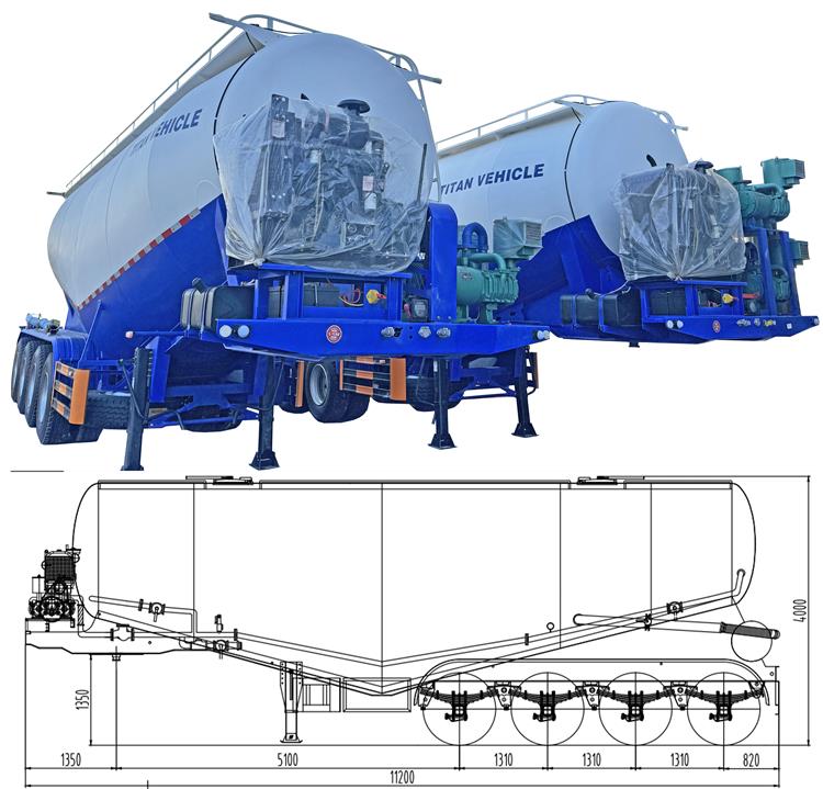 40CBM Bulk Cement Tanker for Sale In Guam