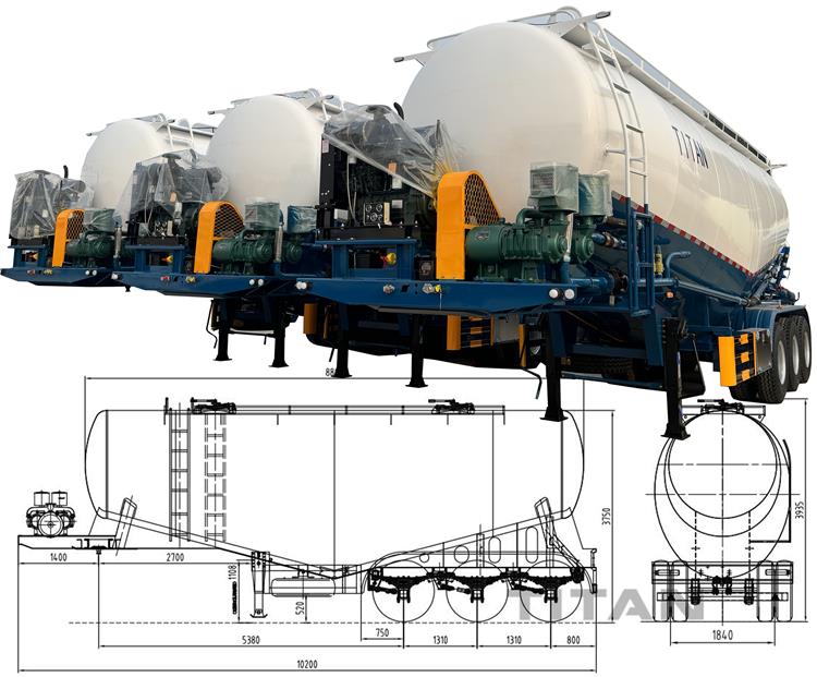 60 Ton Cement Tanker Trailer for Sale In Guam