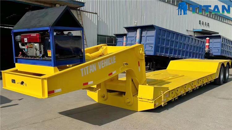 lowboy semi trailer
