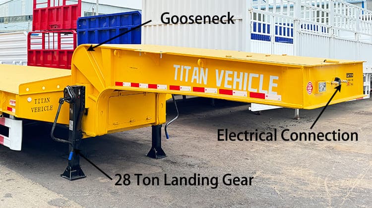 4 Axle Low Low Bed Semi Trailer Truck for Sale in Guam