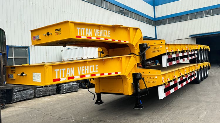 4 Axle Low Low Bed Semi Trailer Truck for Sale in Guam