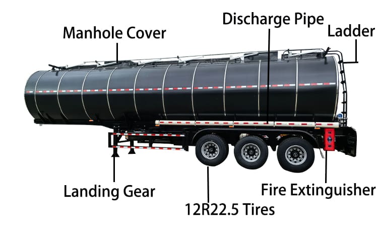 40000 Liters Bitumen Tanker Semi Trailers for Sale in Guyana