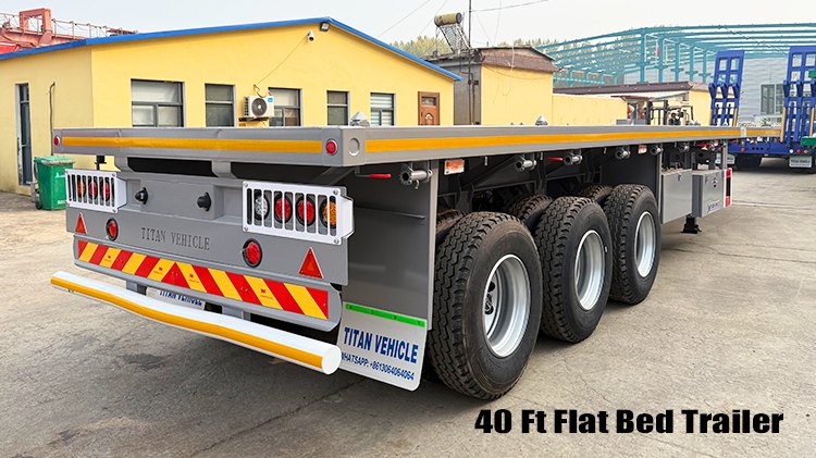 Titan 40 Feet Semi Flatbed Trailer for Sale Cost in Georgetown Guyana