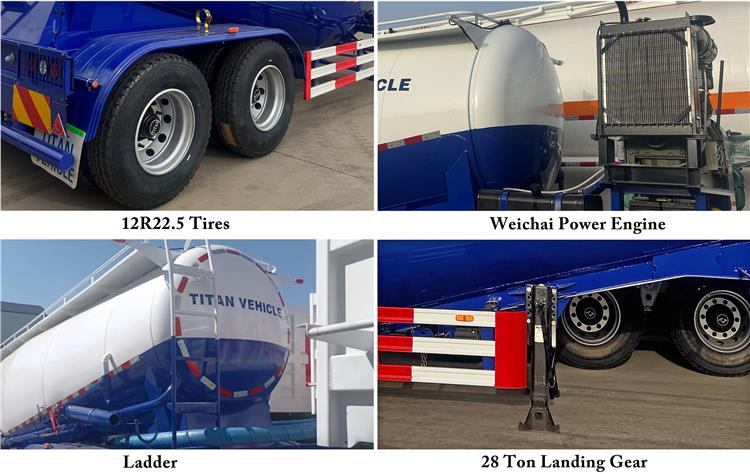 2 Axle 25CBM Dry Bulk Tanker Trailer for Sale In Ghana Accra