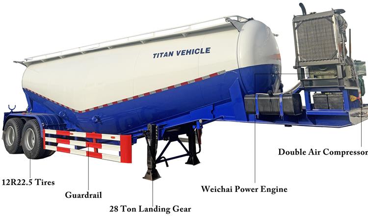 2 Axle 25CBM Dry Bulk Tanker Trailer for Sale In Ghana Accra