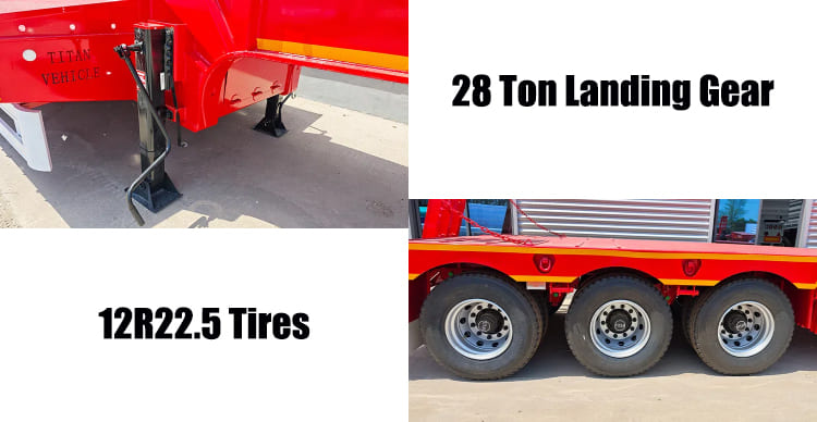 3 Axle 40 Feet Low Low Bed Semi Trailer Truck Price for Sale in Nigeria