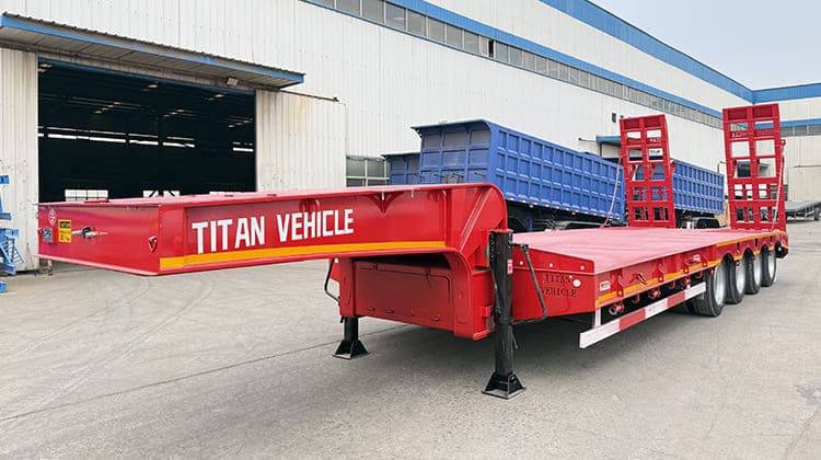 4 Axle Lowbed Trailer Truck | Hydraulic Low Bed Trailer for Sale in Nigeria
