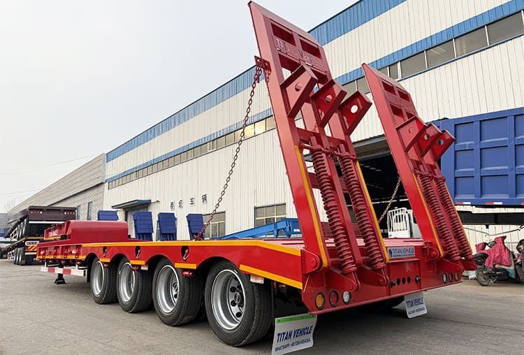 4 Axle Lowbed Trailer Truck | Hydraulic Low Bed Trailer for Sale in Nigeria