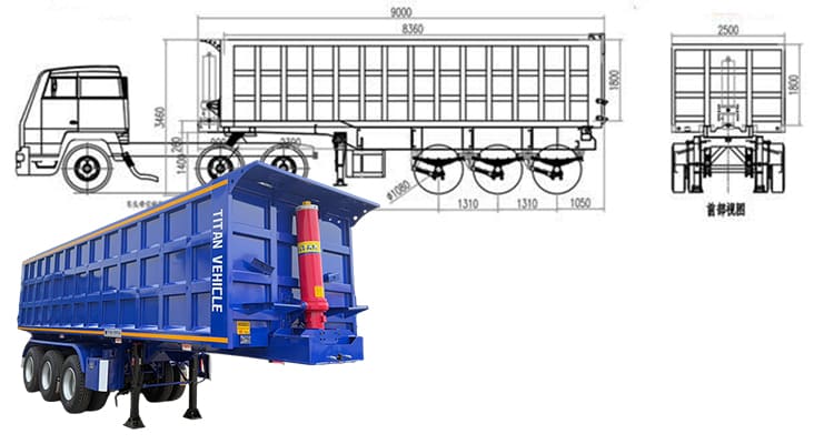 35 CBM Hydraulic New Dumper Trailer Price of Tipper for Sale in Nigeria