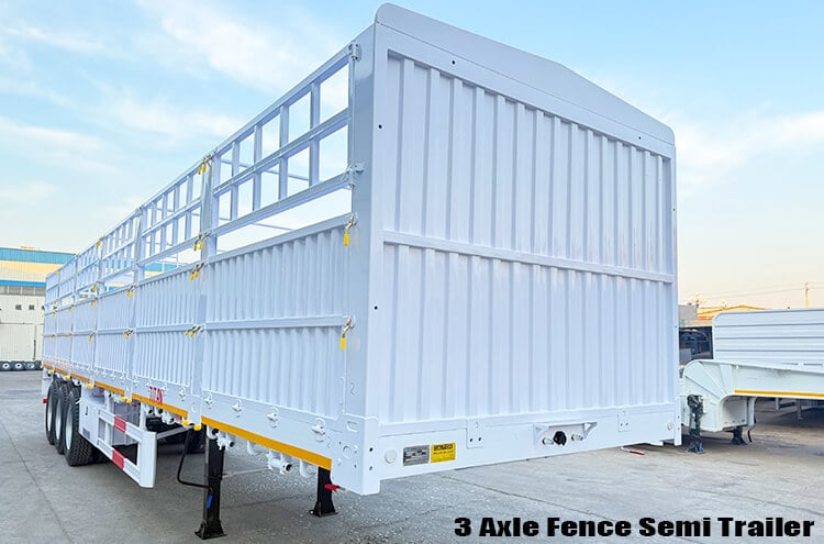 3 Axle Fence Semi Trailer for Sale in Ghana