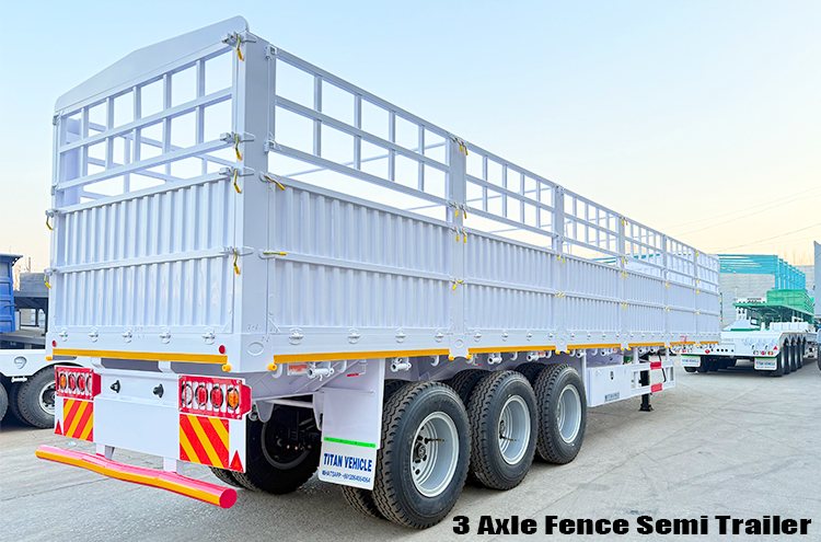 3 Axle Fence Semi Trailer for Sale in Ghana