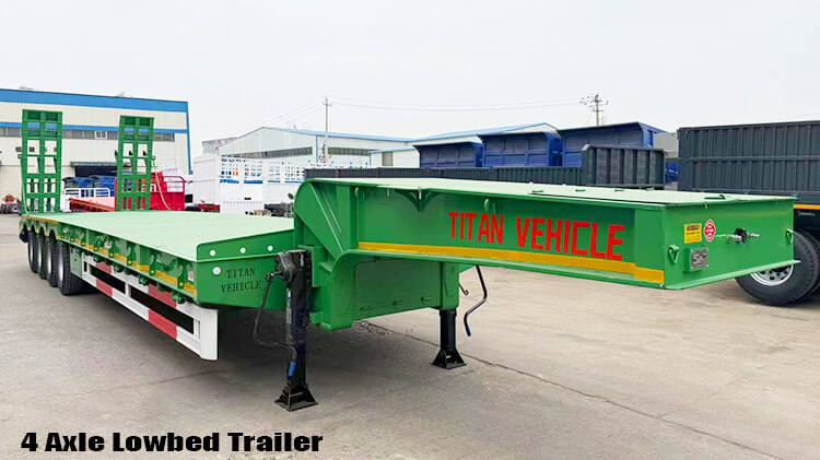 4 Axle Low Bed Trailer Truck for Sale Price in Ghana