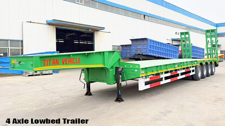 4 Axle Low Bed Trailer Truck for Sale Price in Ghana