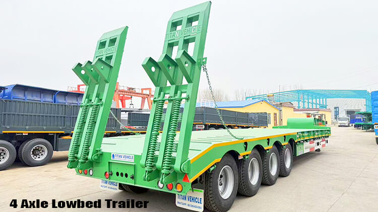 4 Axle Low Bed Trailer Truck for Sale Price in Ghana