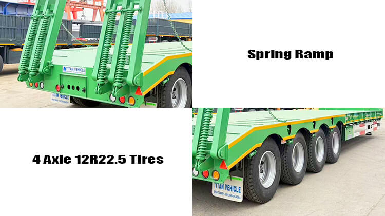 4 Axle Low Bed Trailer Truck for Sale Price in Ghana