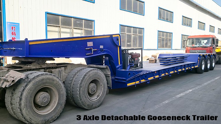 60 Ton Detachable Gooseneck Lowboy Trailer for Sale in Ghana