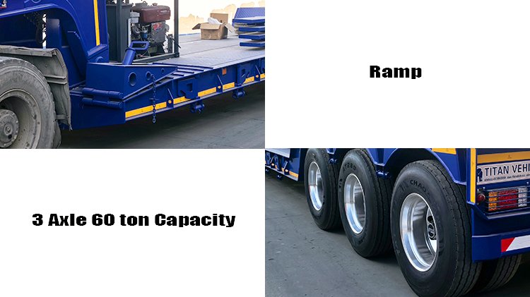 60 Ton Detachable Gooseneck Lowboy Trailer for Sale in Ghana