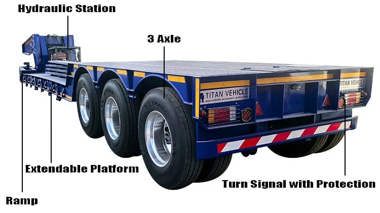 60 Ton Detachable Gooseneck Lowboy Trailer for Sale in Ghana