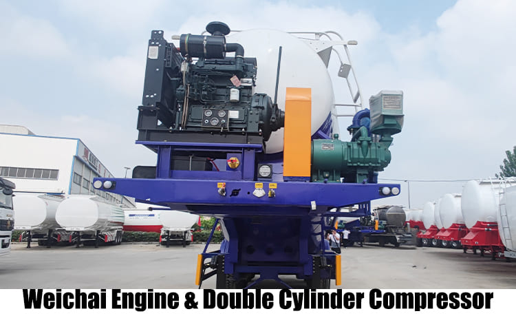 3 Axle 40 Ton Bulker Cement Tankers Truck Trailer for Sale in Congo