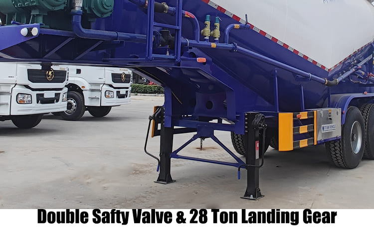 3 Axle 40 Ton Bulker Cement Tankers Truck Trailer for Sale in Congo
