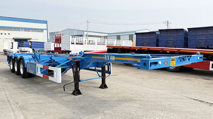 3 Axle Skeleton Container Semi Trailer Price for Sale in Congo
