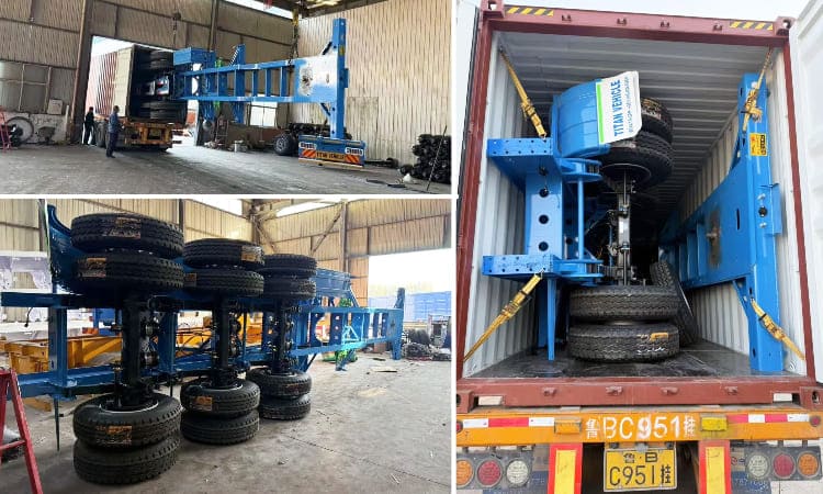 3 Axle Skeleton Container Semi Trailer Price for Sale in Congo
