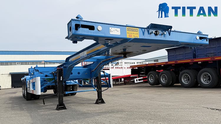 skeleton container trailer