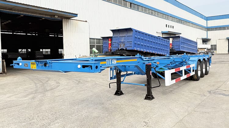 3 Axle Skeleton Container Semi Trailer Price for Sale in Congo